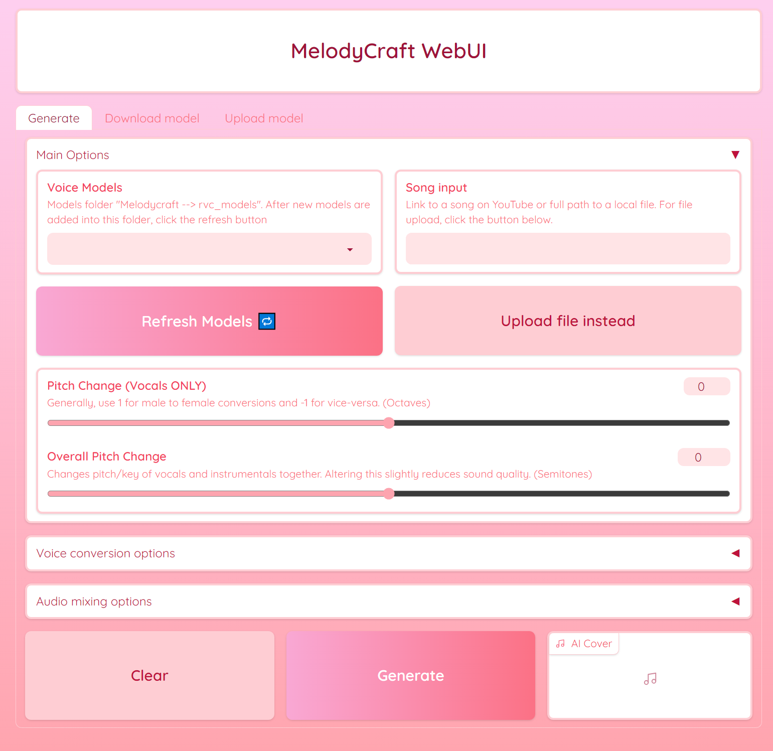 MelodyCraft UI